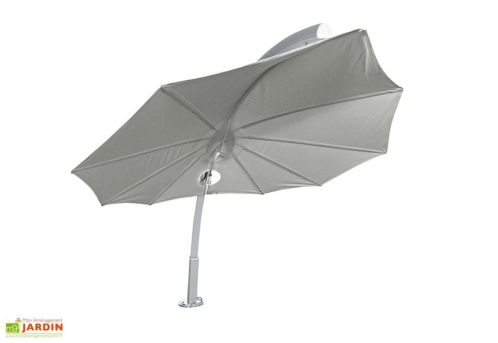 Parasol En Aluminium Aspect Feuille - Icarus Toile Solidum 2 Parasol En Aluminium Aspect Feuille - Icarus Toile Solidum – Image 2