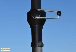 Parasol Rectangulaire 3 Têtes 4,6 M En Aluminium Et Toile Taupe - Wide 8 Parasol Rectangulaire 3 Têtes 4,6 M En Aluminium Et Toile Taupe - Wide -Abriet Mobilier Soldes Boutique parasol droit 3 tetes aluminium toile polyester taupe 465cm 1