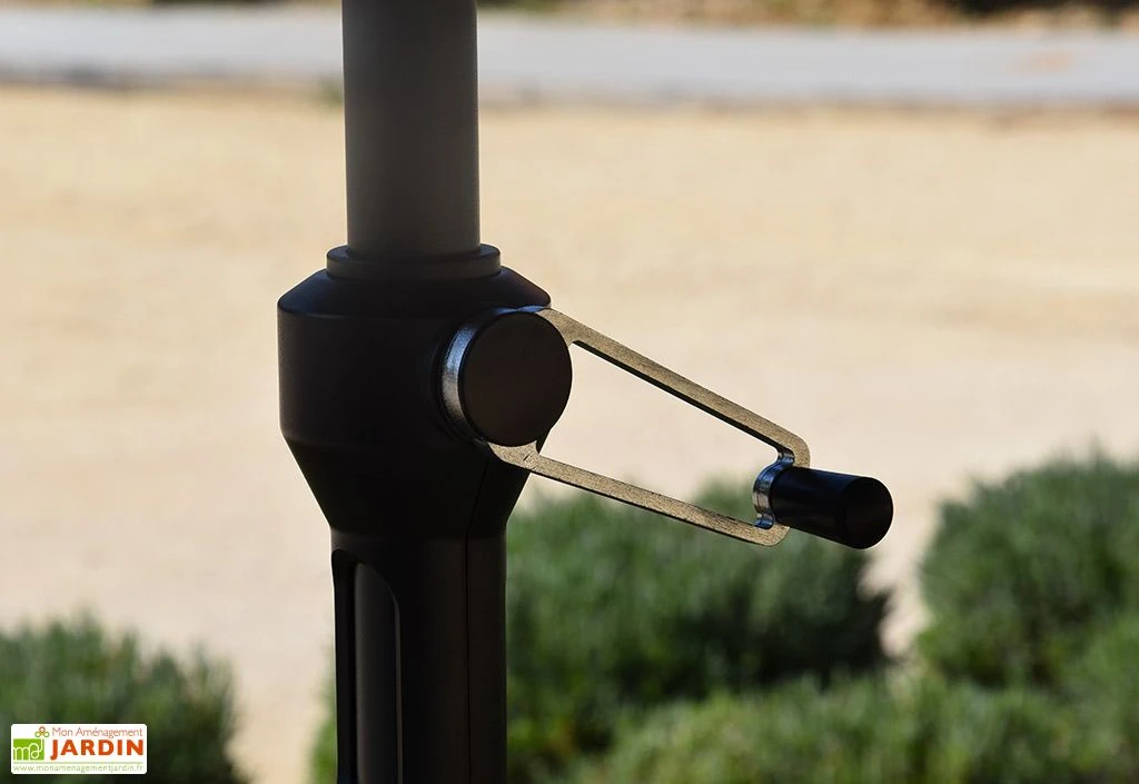 Parasol Droit 3 M Aluminium Toile Avec Aération – Canopy Gris 4 Parasol Droit 3 M Aluminium Toile Avec Aération – Canopy Gris – Image 4