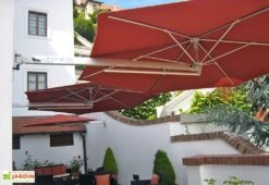 Parasol Mural à Bras Télescopique Ø 2,70 M – Qualité Professionnelle -Abriet Mobilier Soldes Boutique parasol mural bras telescopique 270cm p3