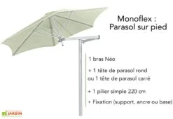 Bras Néo En Aluminium Pour Parasol Paraflex - 2,00 M -Abriet Mobilier Soldes Boutique parasol pied bras neo umbrosa