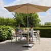 Parasol Rond Mât Central Aluminium Toile Oléfine Ø 2,70 M