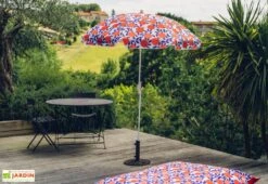 Parasol Rond En Tissu Et Métal ø 167 Cm – Pomegranate -Abriet Mobilier Soldes Boutique parasol rond pomegranate 01
