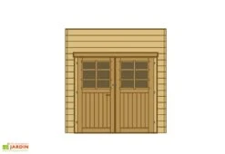 Paroi Avant/Arrière Double Porte Pour Carport Modulable Solid 4x5m