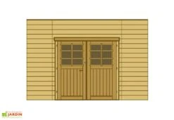 Paroi Avant/Arrière Double Porte Pour Carport Modulable Solid 5x5m