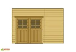 Paroi Avant/Arrière Double Porte Gauche Pour Carport Modulable Solid 5x5m