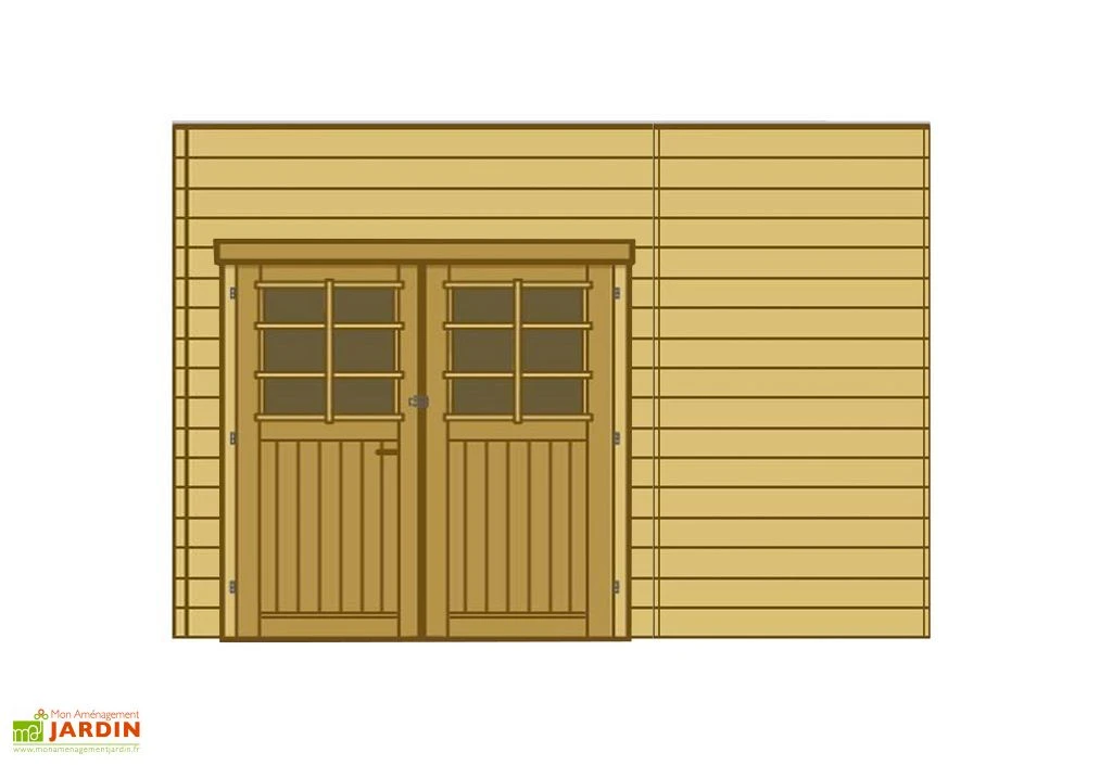 Paroi Avant/Arrière Double Porte Gauche Pour Carport Modulable Solid 5x5m 1 Paroi Avant/Arrière Double Porte Gauche Pour Carport Modulable Solid 5x5m