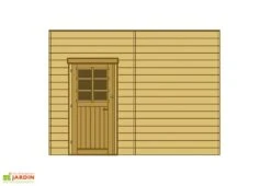 Paroi Avant/Arrière Simple Porte Gauche Pour Carport Modulable Solid 5x5m