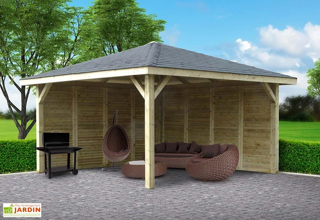 Solid Pavillon De Jardin En Bois D’épicéa Traité Autoclave - Kiosk 14,75 M² 1 Solid Pavillon De Jardin En Bois D’épicéa Traité Autoclave - Kiosk 14,75 M²