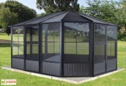 Nouvelles Arrivées 1 Pavillon De Jardin Fermé En Aluminium Et Acier Galvanisé Charleston 14,7 M²
