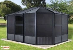 Pavillon De Jardin Fermé En Aluminium Et Acier Galvanisé Charleston 14,7 M² 8 Pavillon De Jardin Fermé En Aluminium Et Acier Galvanisé Charleston 14,7 M² -Abriet Mobilier Soldes Boutique pavillon jardin ferme metal charleston 14m2