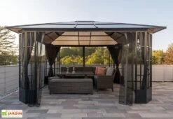 Pavillon De Jardin En Aluminium Avec Moustiquaire - Savino