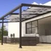 Pergola En Aluminium Et Polycarbonate Adossée 3,5 X 6 M - Edena