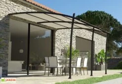 Pergola Adossée En Aluminium 3,5 X 4 M - Kyoto
