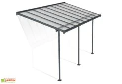 Pergola Adossée En Aluminium Et Polycarbonate 224 Cm – Sierra -Abriet Mobilier Soldes Boutique pergola adossee aluminium polycarbonate sierra 2x5 canopia palram