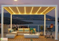 Kit D’éclairage Pour Pergola Ombréa 3 Lames – 3 M -Abriet Mobilier Soldes Boutique pergola alu lampe led batterie solaire