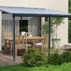 Pergola Adossée En Aluminium Et Polycarbonate 13 M2 – Louis
