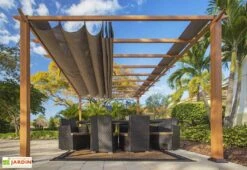 Paragon Pergola En Aluminium Effet Bois Florence 17,67 M² 8 Paragon Pergola En Aluminium Effet Bois Florence 17,67 M² -Abriet Mobilier Soldes Boutique pergola aluminium effet bois florence 17m2 marron