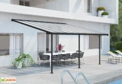 Pergola Adossée En Aluminium Et Polycarbonate 295 Cm – Sierra 10 Pergola Adossée En Aluminium Et Polycarbonate 295 Cm – Sierra -Abriet Mobilier Soldes Boutique pergola aluminium polycarbonate sierra 3x5 canopia palram