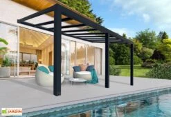 Pergola Aluminium Gris Et Polycarbonate - Stockholm | Palram – Canopia -Abriet Mobilier Soldes Boutique pergola aluminium stockholm canopia palram