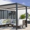 Pergola Bioclimatique Adossée En Aluminium 3 X 4 M - Savannah