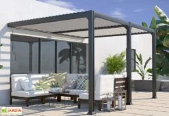 Pergola Bioclimatique Adossée En Aluminium 3 X 4 M - Savannah