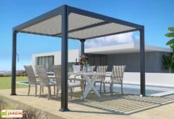 Pergola Bioclimatique Autoportée En Aluminium 3 X 3 M – Denver