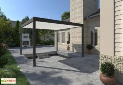 Pergola Bioclimatique Ombréa En Aluminium 4 X 4 M Autoportée - Anthracite 9 Pergola Bioclimatique Ombréa En Aluminium 4 X 4 M Autoportée - Anthracite -Abriet Mobilier Soldes Boutique pergola bioclimatique 4x4m lames blanches ombrea 15 728608