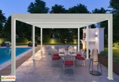 Pergola Bioclimatique Ombréa En Aluminium 4 X 6 M Autoportée - Blanche 9 Pergola Bioclimatique Ombréa En Aluminium 4 X 6 M Autoportée - Blanche -Abriet Mobilier Soldes Boutique pergola bioclimatique 4x6 blanche alu ombrea 15 728868