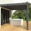 Pergola Bioclimatique Ombréa En Aluminium 3 X 4 M Adossée - Anthracite