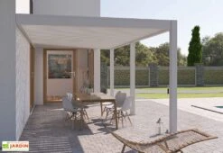 Pergola Bioclimatique Ombréa En Aluminium 3 X 6 M Adossée - Blanche