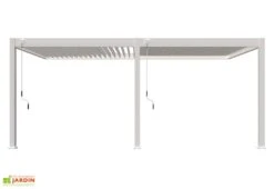 Pergola Bioclimatique Ombréa En Aluminium 3 X 6 M Adossée - Blanche -Abriet Mobilier Soldes Boutique pergola bioclimatique adossee 3x6m aluminium blanc ombrea 15 729278