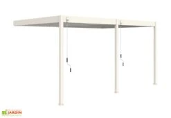 Pergola Bioclimatique Ombréa En Aluminium 4 X 6 M Adossée - Blanche -Abriet Mobilier Soldes Boutique pergola bioclimatique adossee 4x6 aluminium blanc ombrea 15 729445