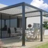 Pergola Bioclimatique Adossée En Aluminium 3 X 4 M - Madison