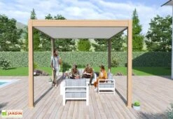Pergola Bioclimatique Ombréa En Aluminium 3 X 4 M Autoportée - Imitation Bois 9 Pergola Bioclimatique Ombréa En Aluminium 3 X 4 M Autoportée - Imitation Bois -Abriet Mobilier Soldes Boutique pergola bioclimatique aluminium 3x4 ombrea 15 728257
