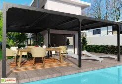 Pergola Bioclimatique Lames Orientables En Aluminium 32,63 M² -Abriet Mobilier Soldes Boutique pergola bioclimatique aluminium anthracite