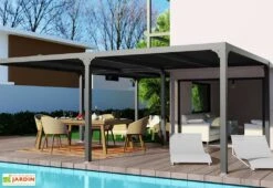 Pergola Bioclimatique Lames Orientables En Aluminium 32,63 M² -Abriet Mobilier Soldes Boutique pergola bioclimatique aluminium anthracite habrita