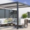 Pergola Bioclimatique Adossée En Aluminium 3 X 3 M – Miami
