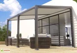 Pergola Bioclimatique Adossée En Aluminium 3 X 4 M - Brisbane