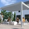 Pergola Bioclimatique Ombréa En Aluminium 3 X 4 M Autoportée - Gris Perle