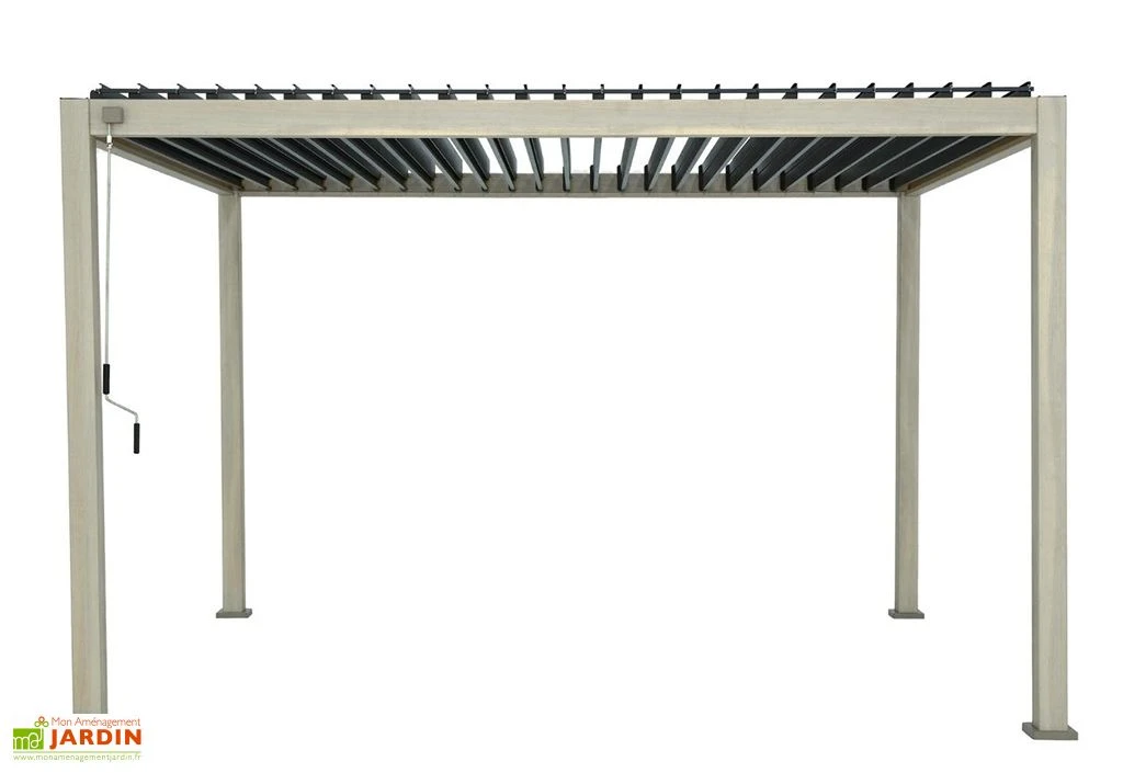 Pergola Bioclimatique En Aluminium Effet Bois Ombréa - 12 M² 2 Pergola Bioclimatique En Aluminium Effet Bois Ombréa - 12 M² – Image 2