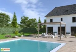 Pergola Bioclimatique Ombréa En Aluminium 3 X 4 M Autoportée - Taupe -Abriet Mobilier Soldes Boutique pergola bioclimatique aluminium marron 3x4 ombrea 15 728394