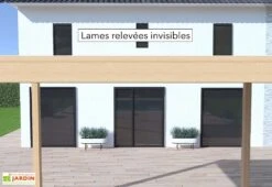 Pergola Bioclimatique Ombréa En Aluminium 3 X 4 M Autoportée - Imitation Bois 11 Pergola Bioclimatique Ombréa En Aluminium 3 X 4 M Autoportée - Imitation Bois -Abriet Mobilier Soldes Boutique pergola bioclimatique lames relevees invisibles 15 728257