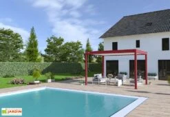 Pergola Bioclimatique Ombréa En Aluminium 3 X 4 M Autoportée - Rouge Basque -Abriet Mobilier Soldes Boutique pergola bioclimatique rouge ombrea 15 728455