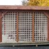 Tonnelle En Bois Avec Treillage Toit Plat Bac Acier – Ombra 4 X 4 M