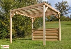 Pergola Modulable En Bois Douglas 2,90 X 2,90 M -Abriet Mobilier Soldes Boutique pergola bois modulable 1 paroi mon petit potager