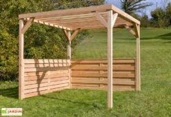 Pergola Modulable En Bois Douglas 2,90 X 2,90 M -Abriet Mobilier Soldes Boutique pergola bois modulable 2 parois mon petit potager