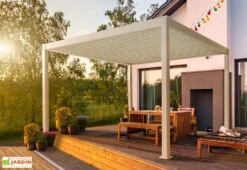 Pergola Bioclimatique Autoportée En Aluminium 12 M² + Store 4 M