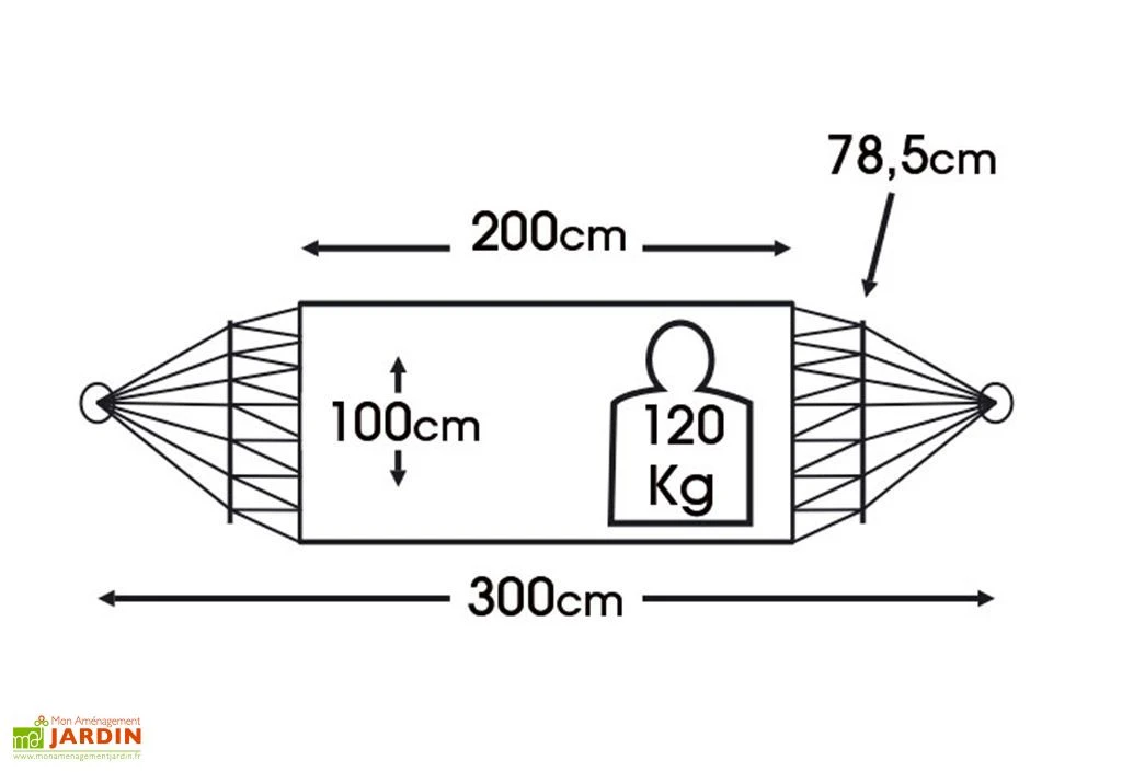 Set Hamac Avec Support En Métal Latina Rouge Orange Ecru 2 Set Hamac Avec Support En Métal Latina Rouge Orange Ecru – Image 2