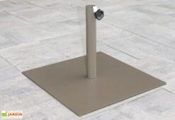 Pied De Parasol En Acier Laqué - Flat -Abriet Mobilier Soldes Boutique pied parasol flat taupe